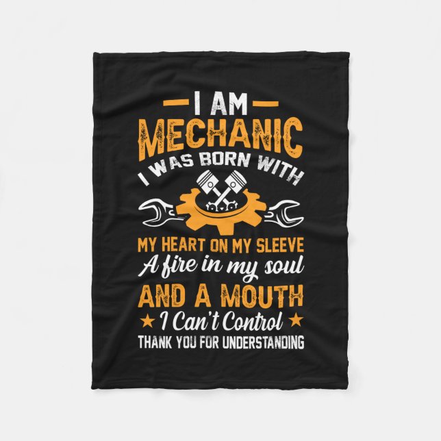 Manta Polar Mecánico Soy Mecánico (Anverso)