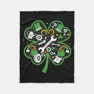 Manta Polar Mechanic Shamrock Clover St Patricks Day Womens
