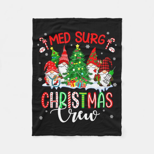 Manta Polar Med Surg Christmas Crew Group Gnomes Decorating Xm (Anverso)