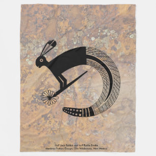 Manta Polar Media conejo Jack y media serpiente rattle