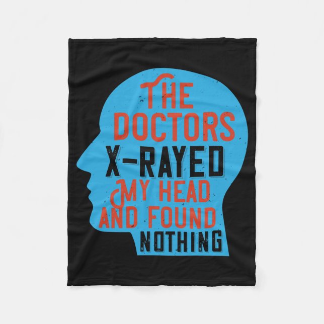 Manta Polar Medicina - Médicas Rayed Mi Cabeza (Anverso)