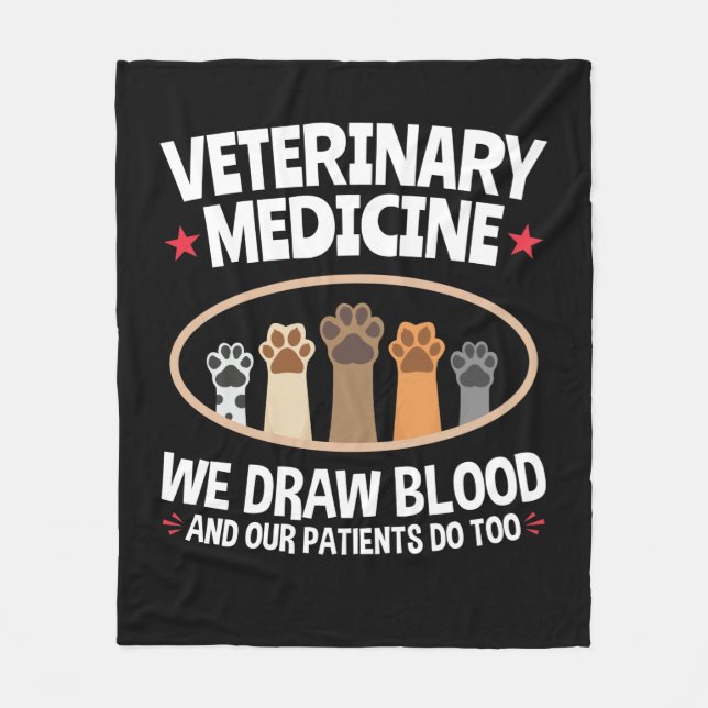 Manta Polar Medicina Veterinaria Dibujamos Tecnología De Vet G (Anverso)