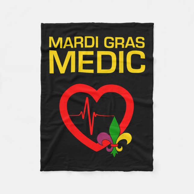 Manta Polar Médico Mardi Gras (Anverso)