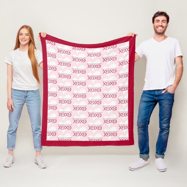 Manta Polar Medio El día de San Valentín personalizado (In situ)