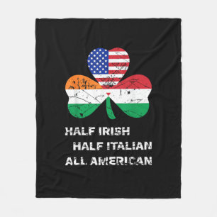 Manta Polar Medio Irlandés Medio Italiano Toda Bandera America