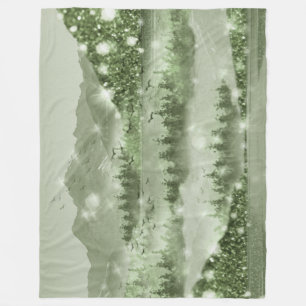 Manta Polar Medios mixtos del paisaje del lago de los bosques