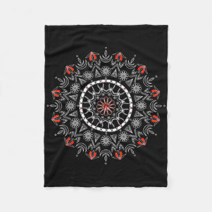 Manta Polar Meditación de Yoga Mandala Floral Espiritual Mujer