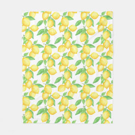 Manta Polar Mediterrenean Citrus Lemon pattern
