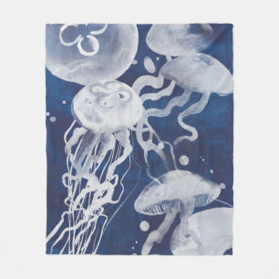 Manta Polar Medusas en fondo azul marino