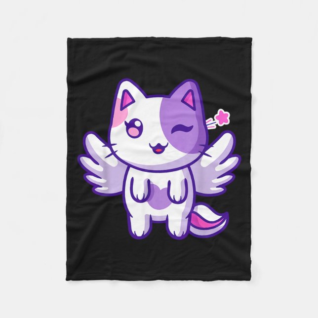 Manta Polar Meemeow Cute Cat Plu-shirt  (Anverso)