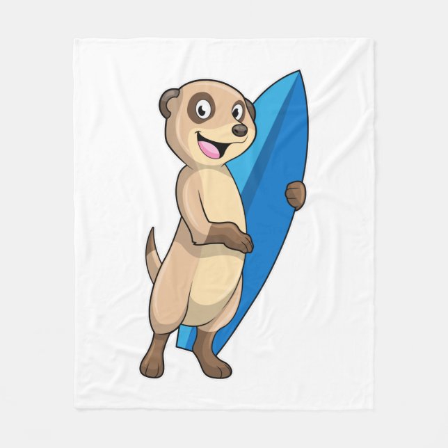 Manta Polar Meerkat como surfista con Surfboard (Anverso)