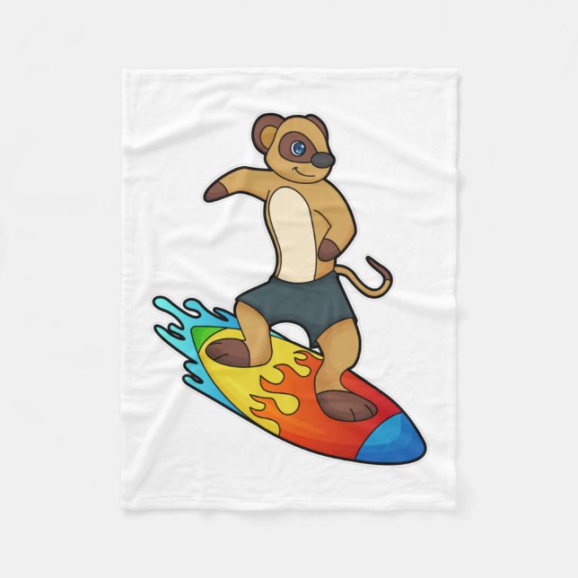 Manta Polar Meerkat como surfista con Surfboard (Anverso)