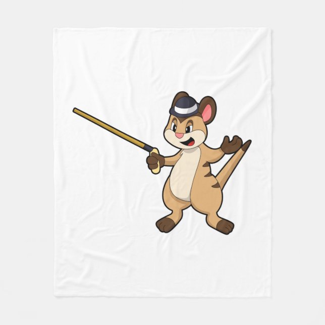 Manta Polar Meerkat con Gorra y palo para caminar (Anverso)