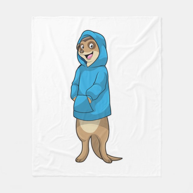 Manta Polar Meerkat con Hoodie (Anverso)