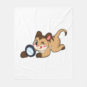 Manta Polar Meerkat con vidrio de aumento