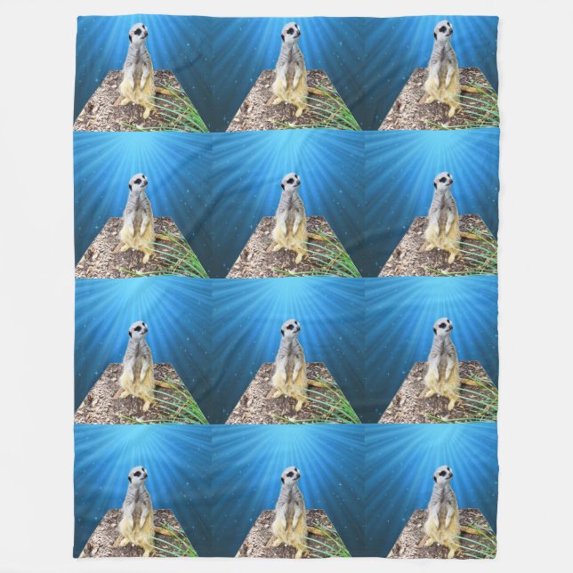 Manta Polar Meerkat Moonlight Express,_Large Fleece Blanket (Anverso)