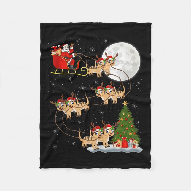 Manta Polar Meerkat Santa Sleigh Flying Funny Magical Christma (Anverso)