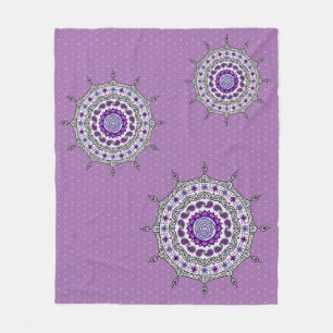 Manta Polar Mehndi Fantasy Silver Fleece Blanket