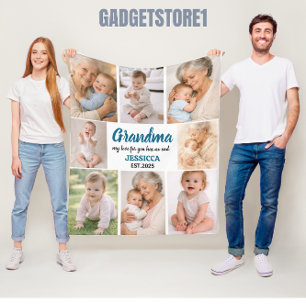 Manta Polar Mejor Abuela del Mundo Foto   Abuelo Personalizado