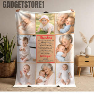 Manta Polar Mejor Abuela del Mundo Foto   Abuelos Personalizad