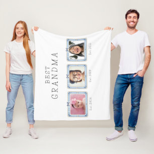 Manta Polar Mejor Abuela Est Fecha Personalizada 3 Foto Cute P