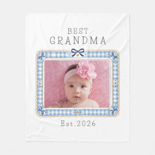 Manta Polar Mejor Abuela Est Fecha Personalizada Foto Bonita E