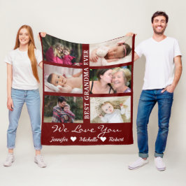 Manta Polar Mejor Abuela, Personalizado, fotos, nombre de niet