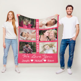 Manta Polar Mejor Abuela, Personalizado, fotos, nombre de niet