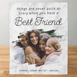 Manta Polar Mejor Amigo BFF Foto Fleece Blanket