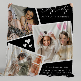 Manta Polar Mejor Amigo Personalizado 3 Fleece Blanket