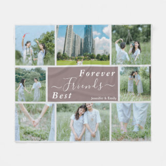 Manta Polar Mejor Amigos Personalizado Foto Fleece Blanket