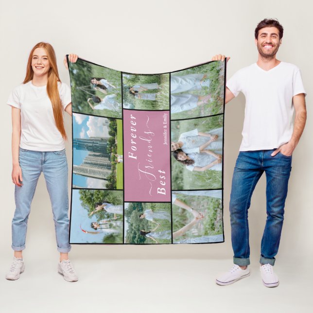 Manta Polar Mejor Amigos Personalizado Foto Fleece Blanket (In situ)
