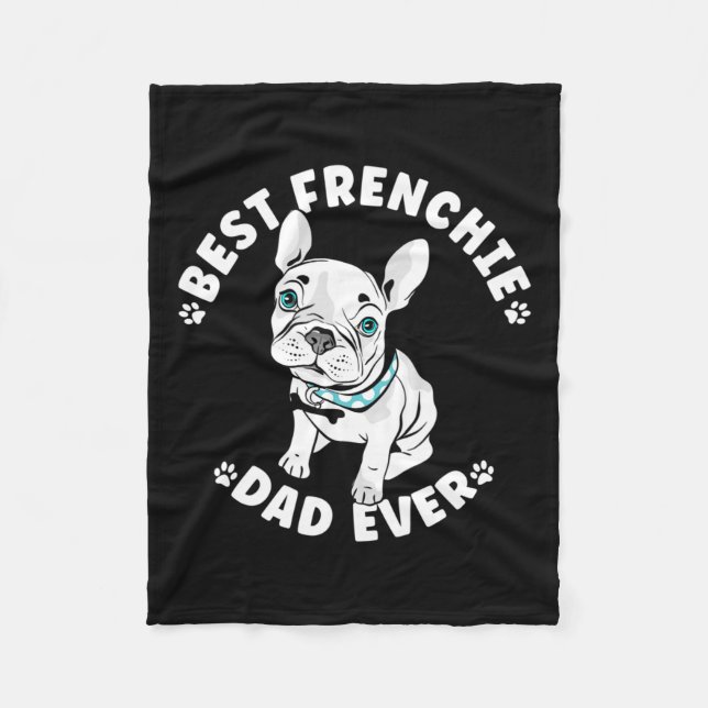 Manta Polar Mejor Bulldog americano de papá francés (Anverso)