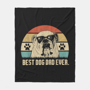 Manta Polar Mejor Bulldog inglés Vintage Padrillo de PDA