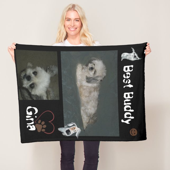 Manta Polar Mejor Carro Budista Shih Tzu Fleece Blanket (Best Buddy Dog Shih Tzu Fleece Blanket)