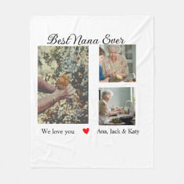 Manta Polar Mejor collage de fotos de la abuela que te amemos