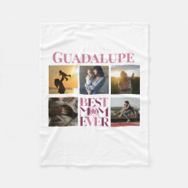 Manta Polar Mejor Collage de fotos de Mamá Rosa