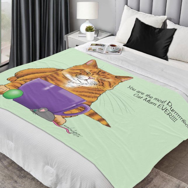 Manta Polar Mejor Día de la Madre de la Mamá del Gato (Subido por el creador)