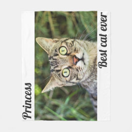Manta Polar Mejor gato con foto linda foto personalizada