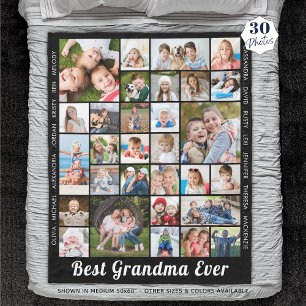 Manta Polar MEJOR GRANDMA DE CADA 30 Collages de fotos Persona