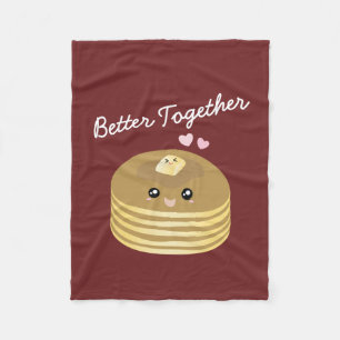 Manta Polar Mejor Juntos Crepes Cute Mantequilla Graciosa Comi