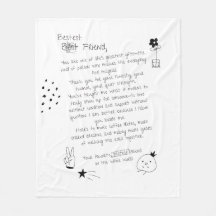 Mejor letra de amigo Fleece Blanket