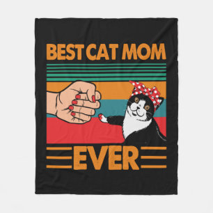 Manta Polar Mejor Madre Gata Nunca Bandana