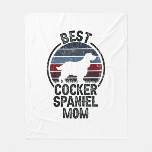 Manta Polar Mejor Madre Perro - Cocker Español Vintage