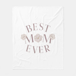 Manta Polar Mejor Mamá Floral Rosa