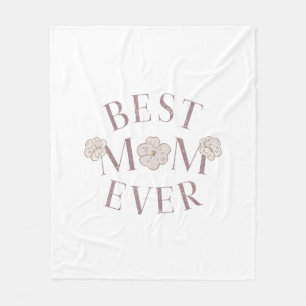 Manta Polar Mejor Mamá Floral Rosa