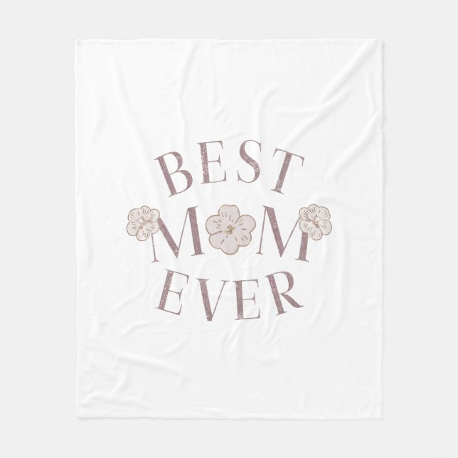 Manta Polar Mejor Mamá Floral Rosa (Anverso)