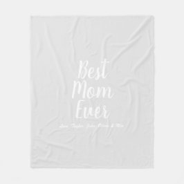 Manta Polar Mejor Mamá personalizado gris pálido guión elegant
