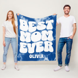 Manta Polar Mejor Mamá Siempre Azul Tye Personalizado