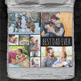 Manta Polar MEJOR PADRE MÁS SÓLO 8 Collages de fotos